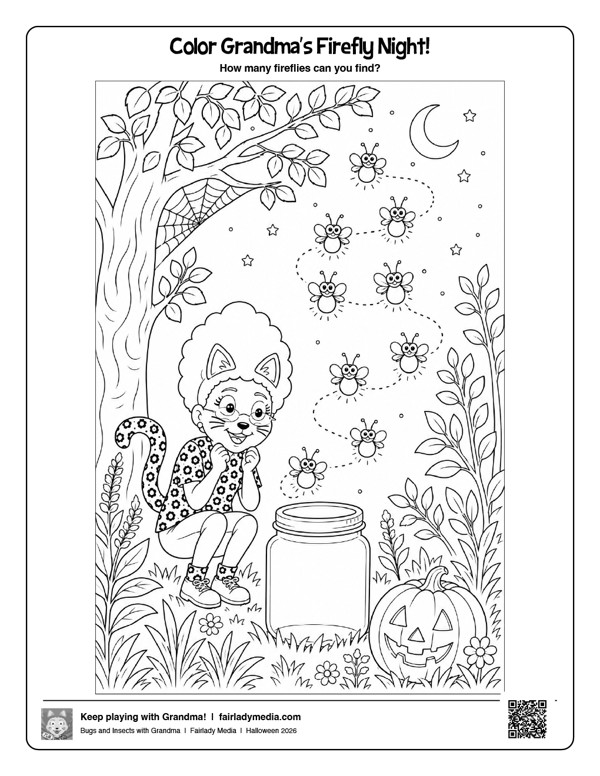 Firefly Night coloring sheet