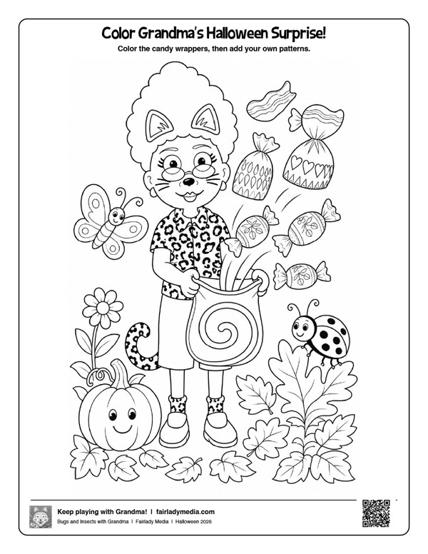 Halloween Surprise coloring sheet