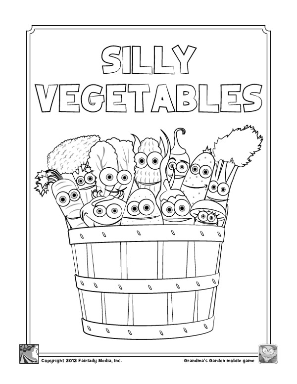 Silly Vegetables coloring sheet